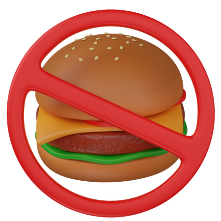 No junkfood  3D Icon