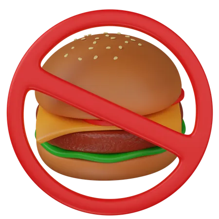 No junkfood  3D Icon