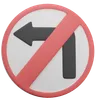 No Left Turn Sign