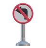 No Left Turn Sign