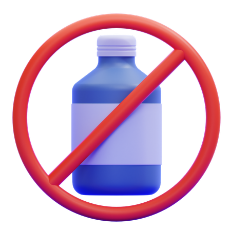 No Liquid  3D Icon