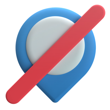 No Location  3D Icon