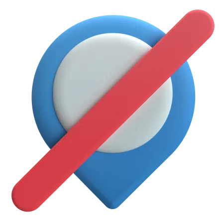 No Location  3D Icon