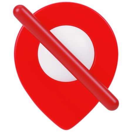 No Location  3D Icon
