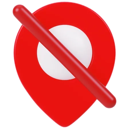 No Location  3D Icon