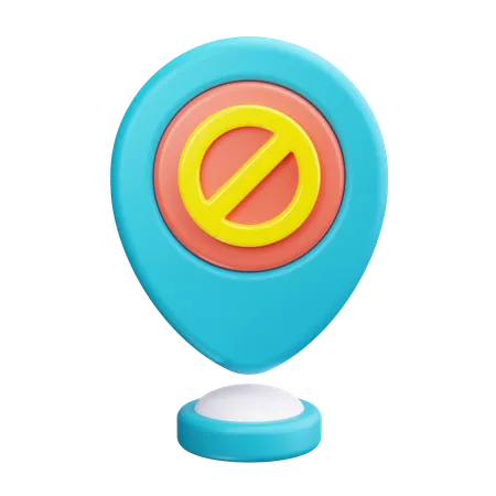 No Location  3D Icon