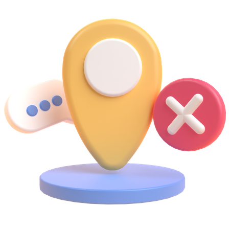 No Location  3D Icon