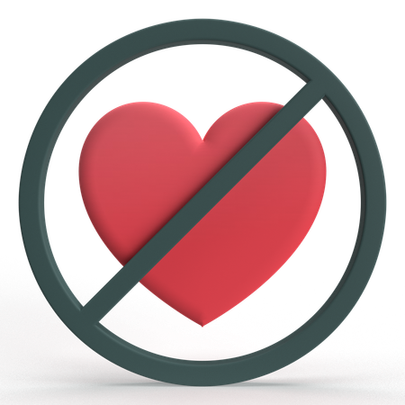 No Love  3D Icon