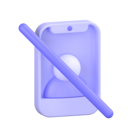 No Mobile  3D Icon