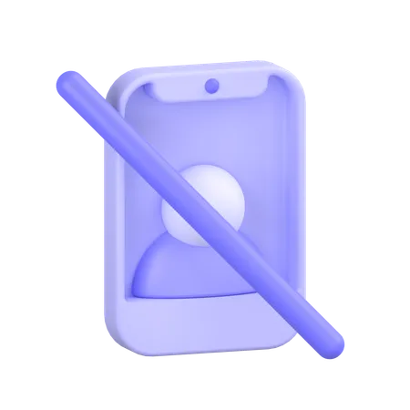 No Mobile  3D Icon