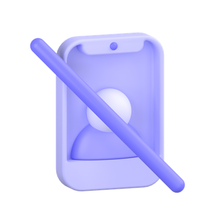 No Mobile  3D Icon