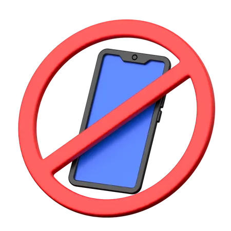 No mobile  3D Icon