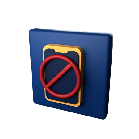 No Mobile Allowed  3D Icon