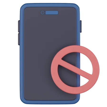 No Mobilephone  3D Icon