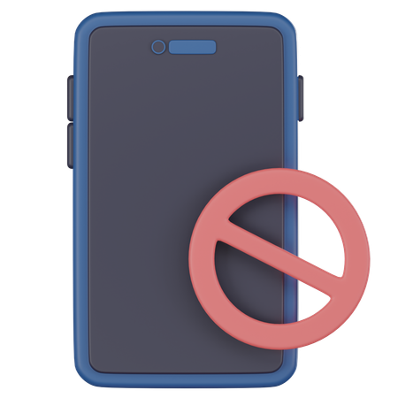 No Mobilephone  3D Icon