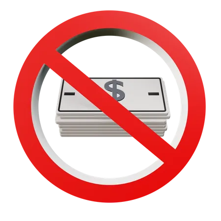 No Money  3D Icon