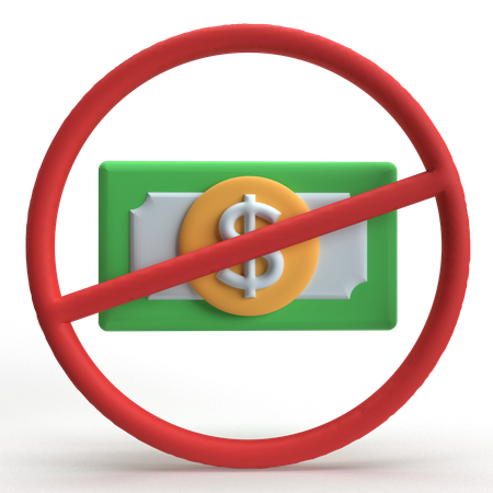 No Money  3D Icon