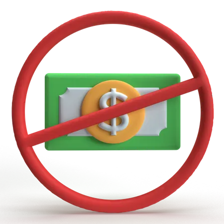 No Money  3D Icon