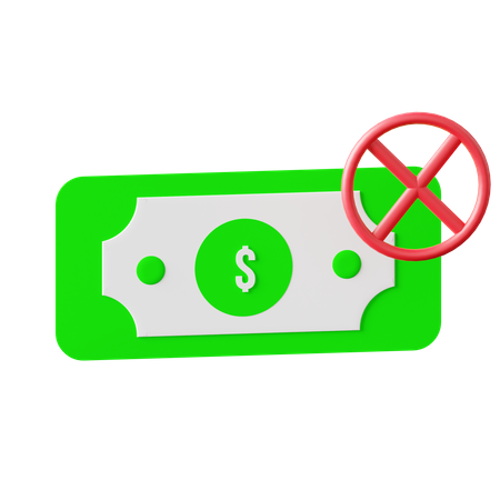 No Money  3D Icon