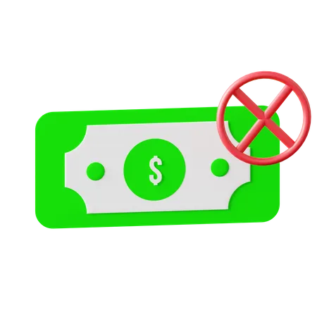 No Money  3D Icon