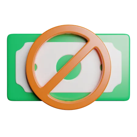 No Money  3D Icon