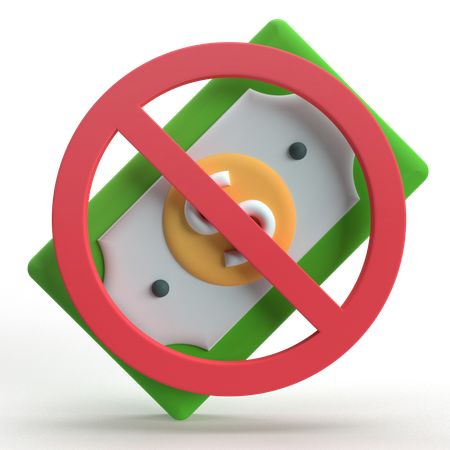 No Money  3D Icon