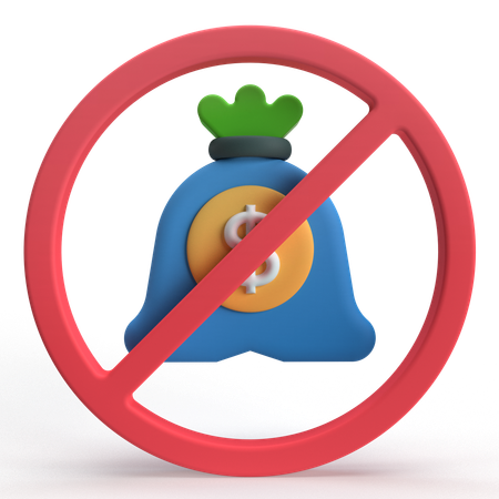 No Money  3D Icon