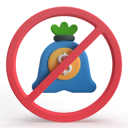 No Money  3D Icon