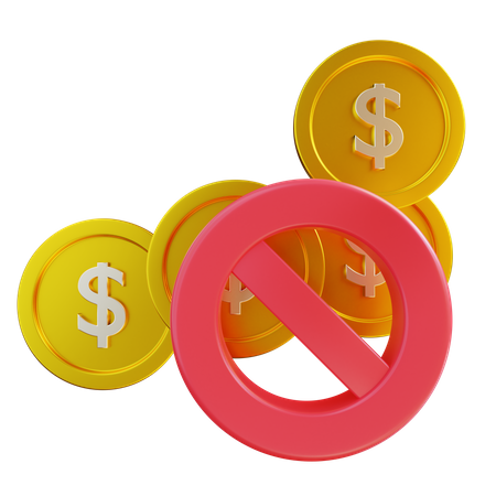 No Money  3D Icon