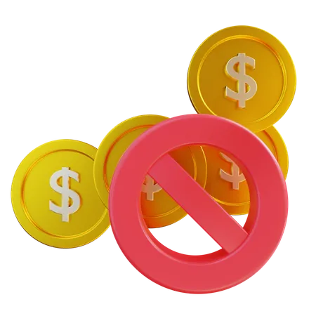 No Money  3D Icon