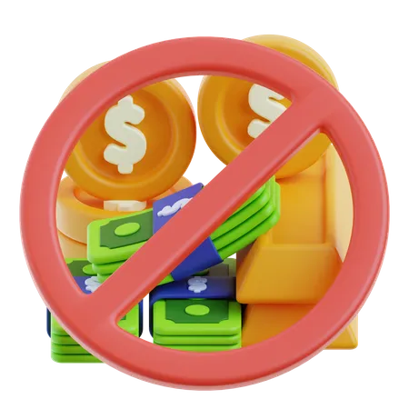 No Money  3D Icon