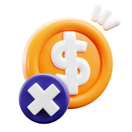 No Money  3D Icon