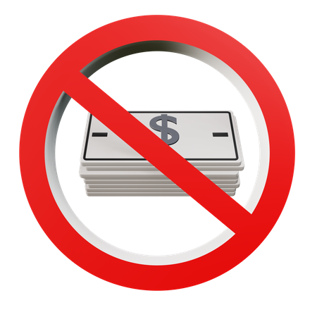 No Money  3D Icon