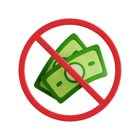 No Money  3D Icon