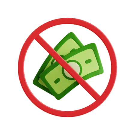 No Money  3D Icon