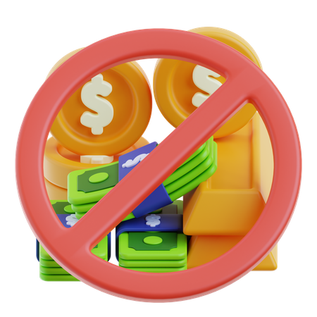 No Money  3D Icon