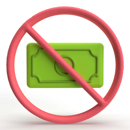 No Money  3D Icon