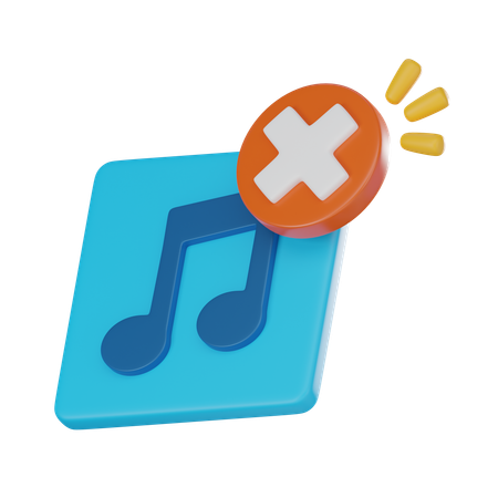 No Music  3D Icon