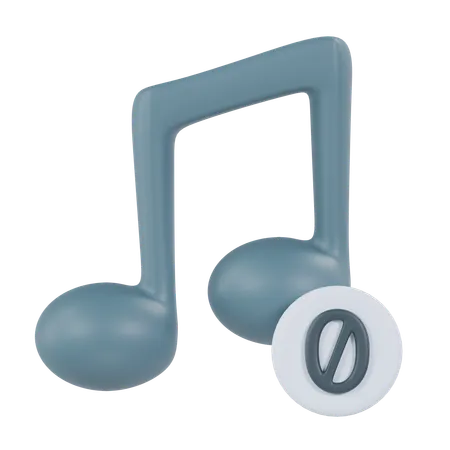 No Music  3D Icon