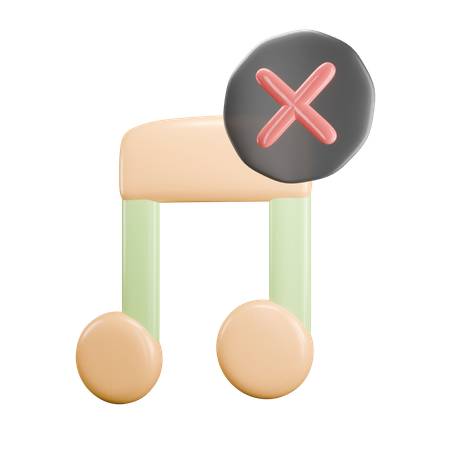 No music  3D Icon