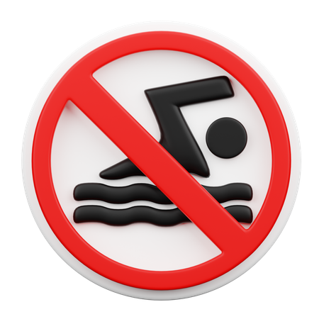 No nadar  3D Icon