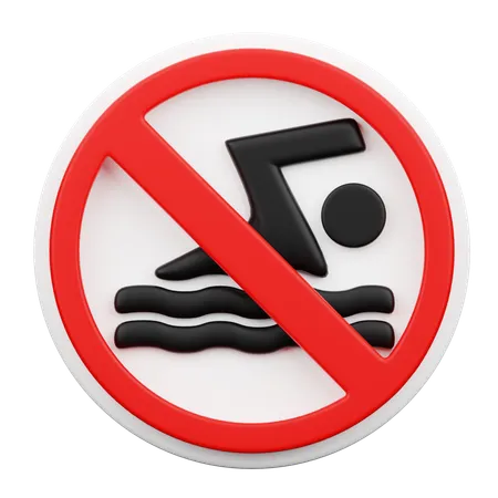 No nadar  3D Icon