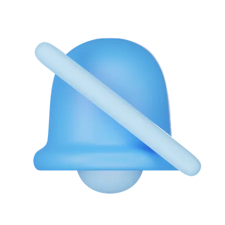 3 D Render Mute Bell Icon 3D Icon