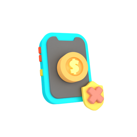 No Online Payment  3D Icon
