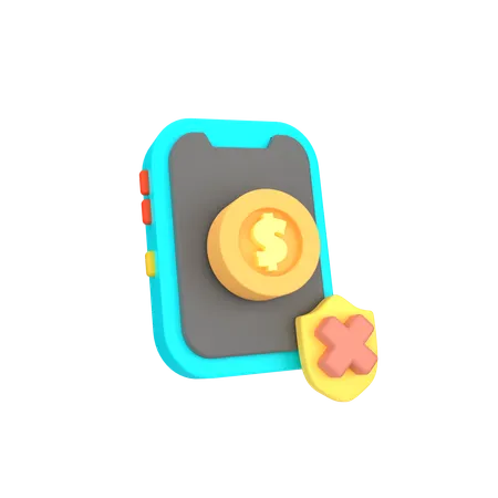 No Online Payment  3D Icon