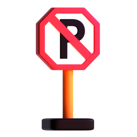 No Parking  3D Icon