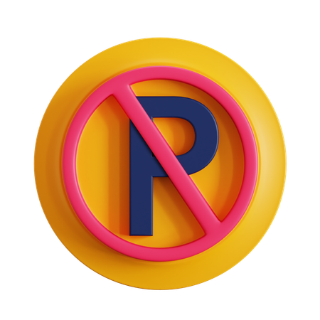 No Parking  3D Icon