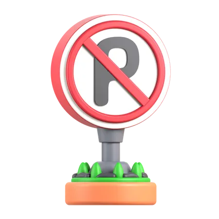 No Parking  3D Icon