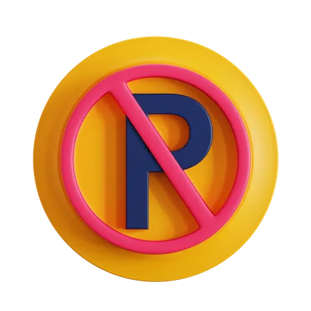 No Parking  3D Icon