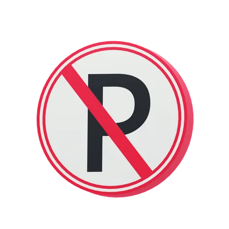 No Parking  3D Icon